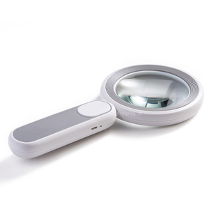 Loupe portable à LED rechargeable et illuminée, grossissement 8X, verre optique USB, 3 couleurs, plastique, pour enfants, lecture - Product Image 3
