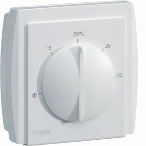 Compatibile con Termostato a Membrana Multitensione Hager 10A 1 Contatto di Commutazione Interruttore di Controllo Temperatura - Product Image 1