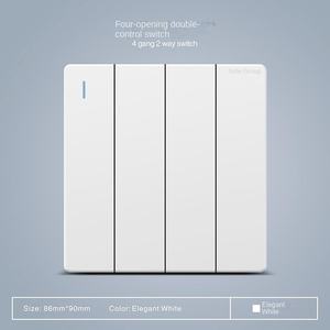 Household British Standard 2-Gang Touch Panel PC Material <b>Wall</b> <b>Switch</b> for Home & Hotel Use - Product Image 4