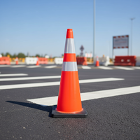Cône de signalisation en PVC souple et coloré de haute qualité, conforme aux normes du marché américain, 90 cm