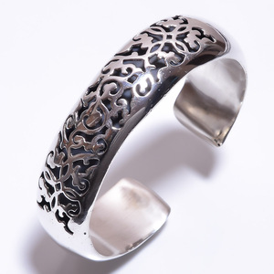 Brazalete de elefante para mujer, joyería de plata de ley 925, brazalete liso de Plata de Ley 925 de alta calidad, proveedor de brazalete personalizado - Product Image 3