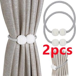 2 pièces de supports de rideaux, attaches à boucle, clips suspendus, boucle à boule, accessoires de rideaux, clips magnétiques pour rideaux en perles - Product Image 1