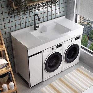 Ensemble de lavabo intégré en aluminium pour machine à laver, évier de balcon domestique, lavabo pour se laver les mains - Product Image 1