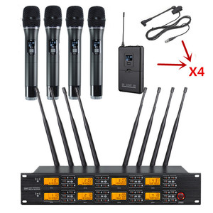 640-690MHz Micrófono inalámbrico Uhf profesional 8 canales - Product Image 1