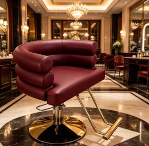 Fauteuil d'appoint pivotant moderne en cuir PU blanc de luxe, extensible, réglable en hauteur, fauteuil de barbier, utilisation multi-scènes - Product Image 3