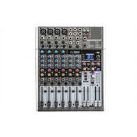 Mezclador de Audio X1204USB de 12 Canales con Preamplificadores de Micrófono/Compresores/Ecualizador Británico/Procesador Multi-FX de 24 Bits/USB/Interfaz de Audio