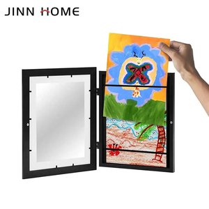 Fermeture magnétique 8x10 Cadre d'affichage en <span class=keywords><strong>verre</strong></span> incassable Cadre <span class=keywords><strong>de</strong></span> <span class=keywords><strong>photo</strong></span>/peinture pour œuvres d'art pour enfants Style simple pour usage domestique - Product Image 2