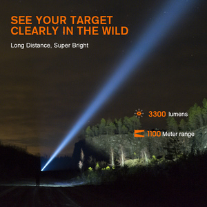 Superfire Tf02 Cao Cấp <span class=keywords><strong>3300</strong></span> <span class=keywords><strong>Lumens</strong></span> LED Đèn Pin Chiến Thuật 1100M Chùm Không Thấm Nước USB Sạc Cộng Với Ngân Hàng Điện Chức Năng - Product Image 4