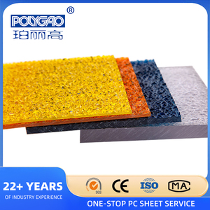 <span class=keywords><strong>Plaque</strong></span> en <span class=keywords><strong>polycarbonate</strong></span> transparente gaufrée anti-rayures POLYGAO pour cloison - Product Image 4