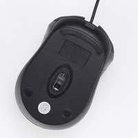 Mouse komputer warna hitam, Mouse optik 3 tombol, Mouse Gaming dengan kabel USB untuk PC, Laptop, Notebook