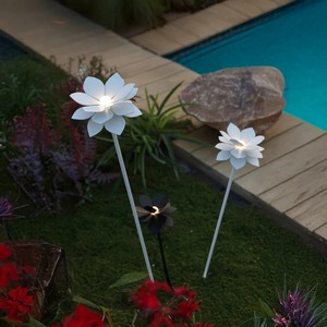 Светильник в форме цветка лотоса IP65 3000K с высоким индексом цветопередачи 90+ для наружного освещения садовых дорожек и газонов - Product Image 5