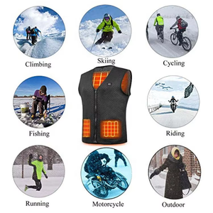 In Stock 4 Heating Zones Electric Thermal Women Men Usb <strong>Rechargeable</strong> <strong>Heated</strong> Vest <strong>Gilet</strong> - Product Image 6