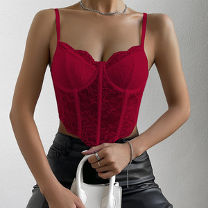 <strong>Lace</strong> Camisole Corset Women's <strong>White</strong> <strong>Lace</strong> Corset <strong>Top</strong> Sweetheart Neckline Sleeveless Bustier <strong>Crop</strong> <strong>Top</strong> for Party Clubwear - Product Image 4
