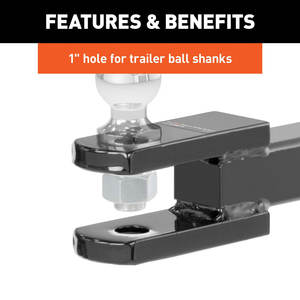 Ambull Factory ODM OEM Deux options de remorquage 6000 lb 1 pouce de trou pour <span class=keywords><strong>attelage</strong></span> à <span class=keywords><strong>boule</strong></span> avec goupille à œil, compatible avec un récepteur de 2 pouces - Product Image 4