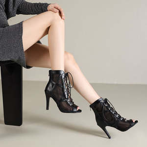 Zapatos de <span class=keywords><strong>Baile</strong></span> con Tiras Cruzadas y Tacón Alto, Sandalias Romanas con Punta Abierta, <span class=keywords><strong>Botines</strong></span> para Mujer para <span class=keywords><strong>Baile</strong></span> <span class=keywords><strong>Latino</strong></span> y Jazz - Product Image 2