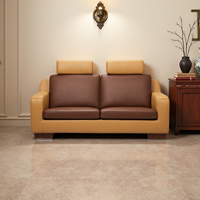 Canapé convertible deux places de haute qualité pour salon de villa moderne, couleurs personnalisables, pieds en bois, cuir/tissu performance