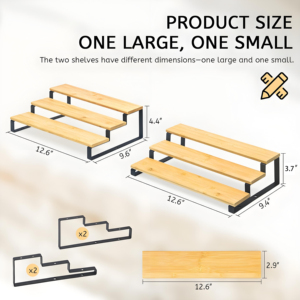 Espositore <span class=keywords><strong>per</strong></span> Spezie Personalizzato Moderno in Bambù a 3 Livelli, Tipo Verticale, Rimovibile - Product Image 6