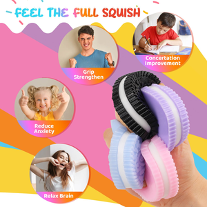 Juguete Antiestrés de Galletas Suaves de Colores, Hecho a Mano, para Aliviar el Estrés, Juguete Sensorial para Adolescentes y Adultos, para Aliviar la Ansiedad y la Relajación - Product Image 4