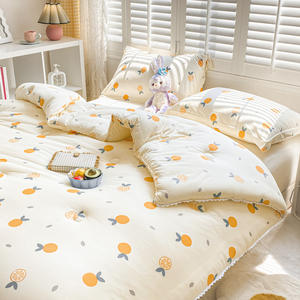 Edredón de invierno tamaño Queen agradable a la piel con juego de cama de edredón grueso estampado - Product Image 2