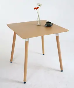价格便宜批发80*80餐桌套装木材最佳木桌现代北欧家具方木桌餐厅