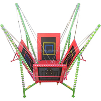 Trampoline commercial Euro 4-en-1 pour saut à l'élastique, trampoline mobile pour événements