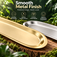 Assiette ovale en acier inoxydable de qualité alimentaire, durable et écologique, de style coréen, pour plats chauds, pâtes de crevettes, boulettes de viande, sushis, barbecues