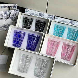 แก้วน้ำคริสตัลลายตาข่ายสไตล์วินเทจสุดหรู พร้อมกล่องของขวัญ - Product Image 3
