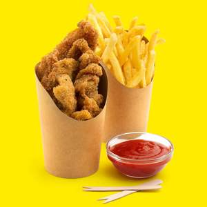 Cajas para llevar de papel kraft personalizadas, biodegradables, hechas con materiales reciclados, impermeables, con laminación mate, para gofres, donuts y salsas. - Product Image 4