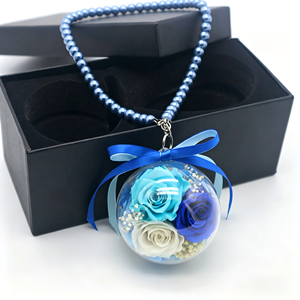 Fiore <span class=keywords><strong>di</strong></span> Rosa Conservato in Cupola Trasparente, Decorazione per Interni Auto, Regalo per Festività, San Valentino, <span class=keywords><strong>Festa</strong></span> della Mamma, Natale, dalla Fabbrica dello Yunnan - Product Image 1