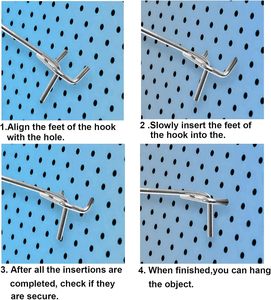 EWANG Panel de rejilla <span class=keywords><strong>Pegboard</strong></span> Ganchos colgantes Supermercado <span class=keywords><strong>Pegboard</strong></span> Slatwall Ganchos - Product Image 4