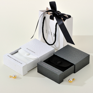 Custom Logo Sliding Drawer Square Jewelry Packaging <b>Box</b> Cardboard Paper Gift <b>Box</b> for <b>Earrings</b> Premium Jewelry <b>Box</b> - Product Image 3
