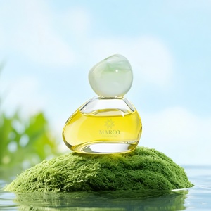 Nuevo frasco de perfume de 50 ml con forma de huevo de <span class=keywords><strong>ganso</strong></span>, con pulverizador y cabezal de pulverización, botella de vidrio para decantar, para regalos, tapa de perfume azul - Product Image 2