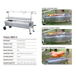 <span class=keywords><strong>Asador</strong></span> <span class=keywords><strong>de</strong></span> <span class=keywords><strong>Carbón</strong></span> Profesional <span class=keywords><strong>de</strong></span> Alta Resistencia con Ruedas para Asar Cerdos, Corderos y <span class=keywords><strong>Pollos</strong></span> Enteros, Ideal para Jardín, Patio y Barbacoa <span class=keywords><strong>al</strong></span> Aire Libre - Product Image 6