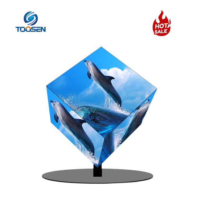 Indoor Outdoor Special-shaped LED Screen Shop Signs Board Advertising 6 Sides 3D LED Rubik's Led Cube Display Screen for Store