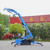 3 Ton 5 Ton 8 Ton 10 Ton 12 Ton Küçük Mobil Uzaktan Kumandalı Mini İnşaat Teleskopik Örümcek Paletli Vinç Sitong