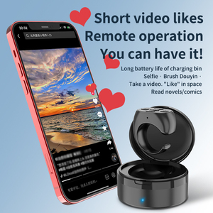 Accesorios inalámbricos para teléfono de tamaño pequeño, anillo de desplazamiento hacia abajo, anillo de Control remoto de diente azul con estuche de carga para Tiktok - Product Image 5