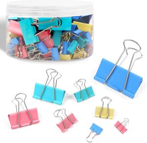 Clips de reliure en métal 1,25 pouce (32 mm) assortis, lot de 24 pièces, fournitures scolaires et de bureau (multicolores) - Product Image 1