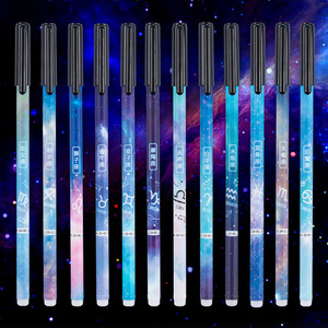 Stylo à bille effaçable Constellation, corps vide de 16,7 cm, pointe en acier inoxydable, pour étudiants, design ciel étoilé - Product Image 2