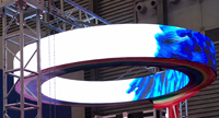 Module d'affichage LED flexible Transtech, écran incurvé intérieur P2/P2.5/P3.076, utilisation commerciale, mur vidéo 600CD, HDR10+, 4K, 1 an de garantie