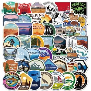 Paquete de 50 Pegatinas Retro de Parques Nacionales de EE. UU., Vinilo Impermeable, Calcomanías Vintage de Aventura al Aire Libre para Botellas de Agua y Computadoras Portátiles - Product Image 6