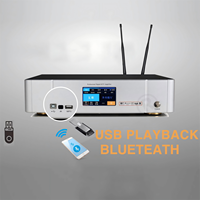 Amplificateur de puissance karaoké professionnel 3 en 1 avec microphone sans fil intégré et DSP numérique pour audio optique ARC pour karaoké à domicile