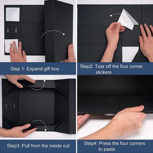 HENGXING OEM Luxury Collapsible Cosmetic Essential Oil Gift Box Magnet Closure Foldable Cardboard <b>Paper</b> Gift Box with Handle - Product Image 3