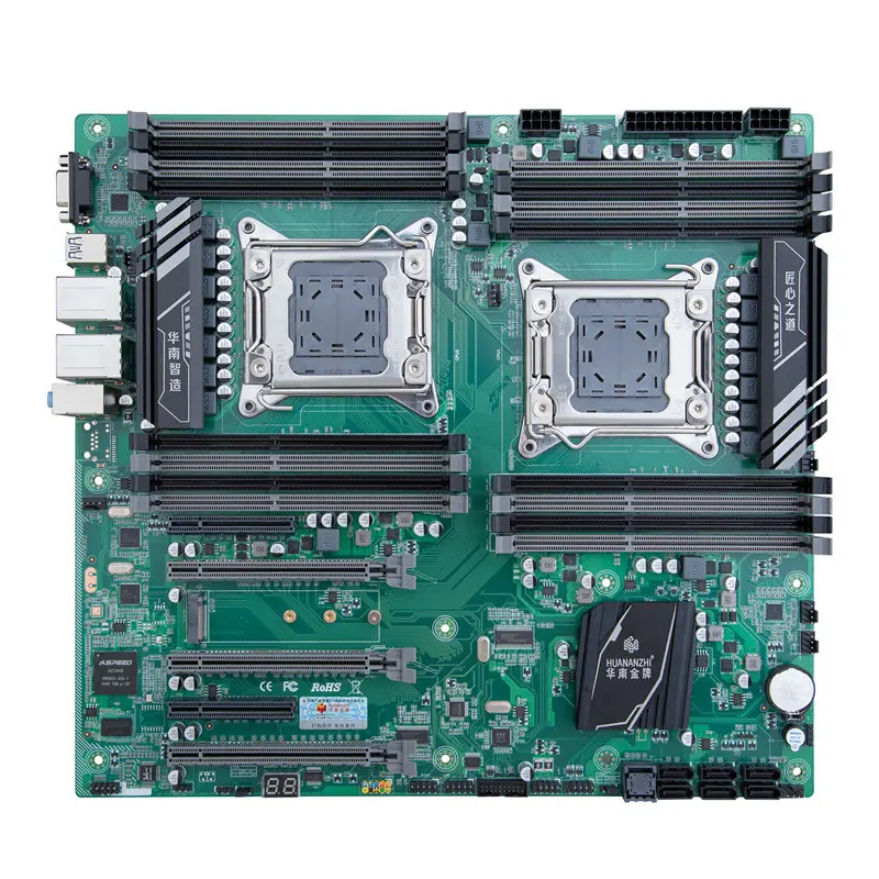 X79-16D dual CPU Bộ vi xử lý Bo mạch chủ LGA2011 ổ cắm DDR3 E-ATX trò chơi Bo mạch chủ dual CPU Series X79 Bo mạch chủ