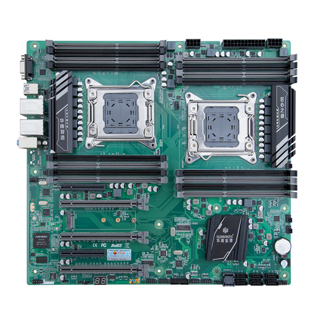 X79-16D Dual CPU Processor Motherboard LGA2011 Socket DDR3 E-ATX Game Motherboard Dual CPU Series X79 Motherboard