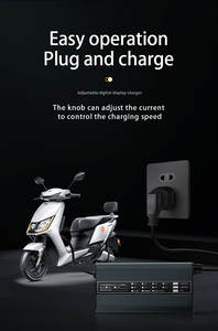 Pengisi Daya Baterai Otomatis Cerdas dengan Adaptor Pengisi Daya Cepat Berdaya Tinggi untuk Pengisi Daya Sepeda Motor Listrik. - Product Image 3