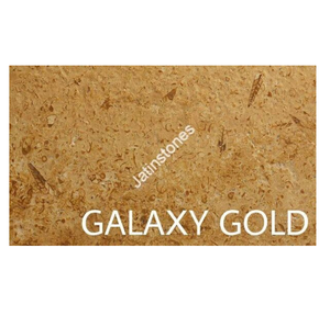 Dalles de pierre calcaire naturelle Galaxy Gold, qualité supérieure, carreaux de pierre calcaire polis pour la décoration murale, de sol et extérieure de la maison - Product Image 4