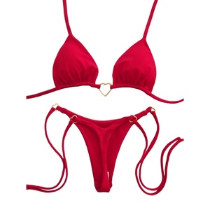 Micro Bikini Personalizzato con Reggiseno a Triangolo, Costume da Bagno Sexy Brasiliano con <span class=keywords><strong>Perizoma</strong></span>, Set Bikini Due Pezzi per Donne - Product Image 1