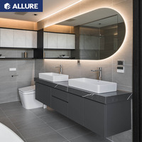 Meubles de salle de bain en bois suspendus au mur Allure Timber Ghana Van Rv avec lavabo