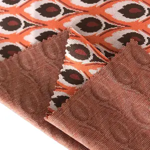 Material de ropa de otoño patrón de pavo real de moda personalizado 260 Gsm tejido de punto Jacquard de poliéster reciclado Roma