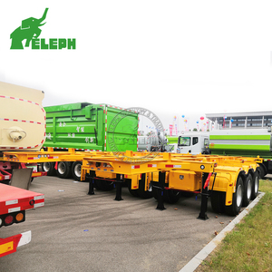 Xương <span class=keywords><strong>2x20ft</strong></span> 40ft <span class=keywords><strong>container</strong></span> <span class=keywords><strong>Trailer</strong></span> 40ton 3 trục Xe tải vận chuyển <span class=keywords><strong>container</strong></span> <span class=keywords><strong>Trailer</strong></span> bán - Product Image 4